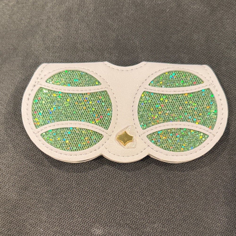 Suncover White and Green Glitter case
